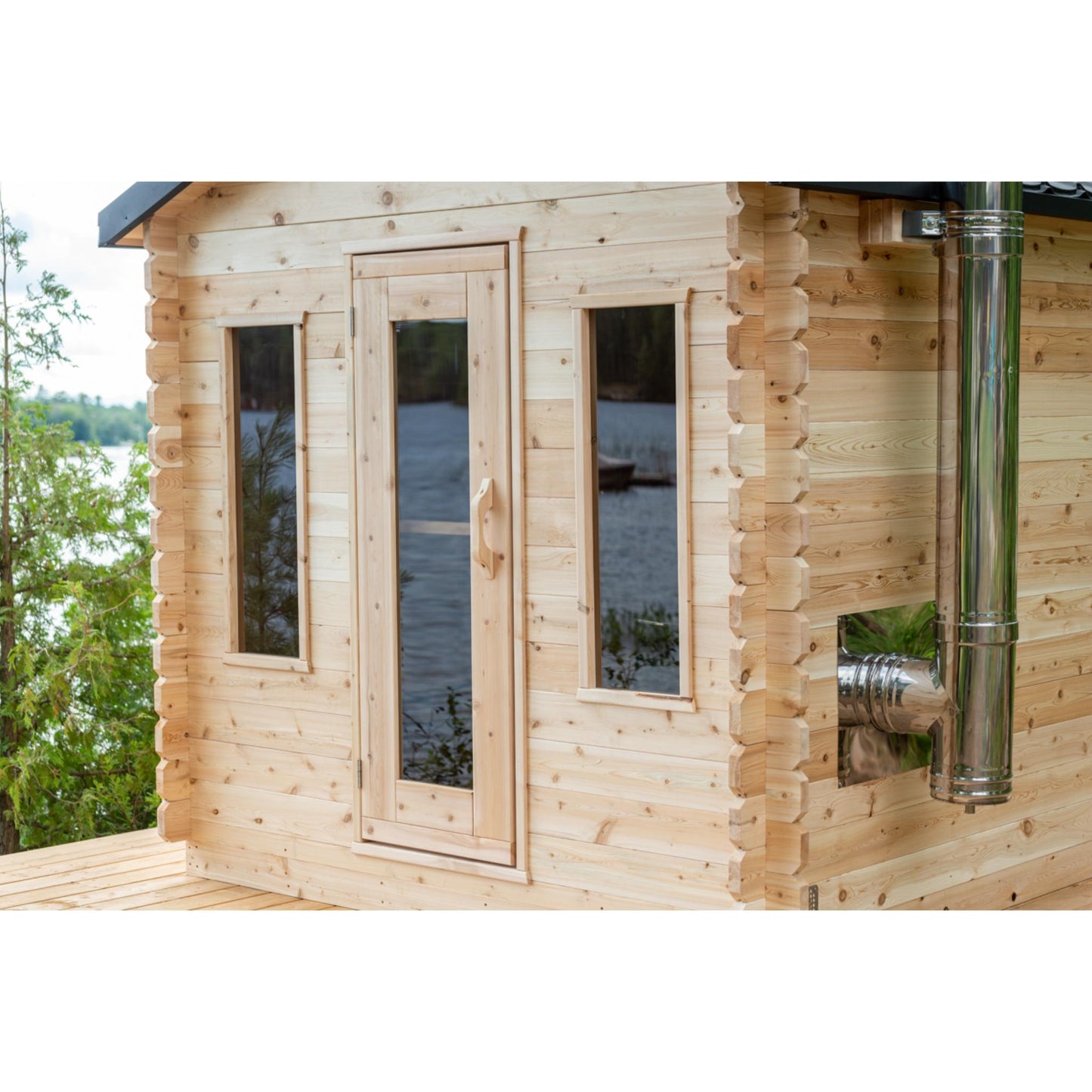Canadian Timber Georgian Cabin Sauna - Wood Burning
