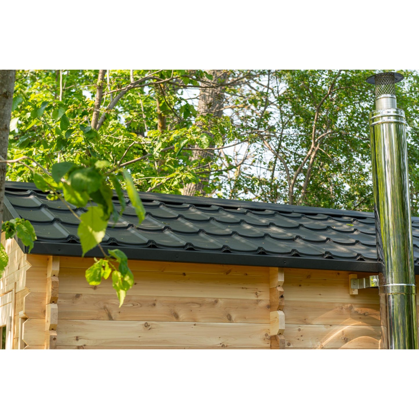 Canadian Timber Georgian Cabin Sauna w/ Change Room - Wood Burning