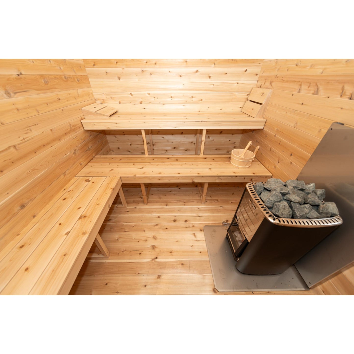 Canadian Timber Georgian Cabin Sauna w/ Change Room - Wood Burning