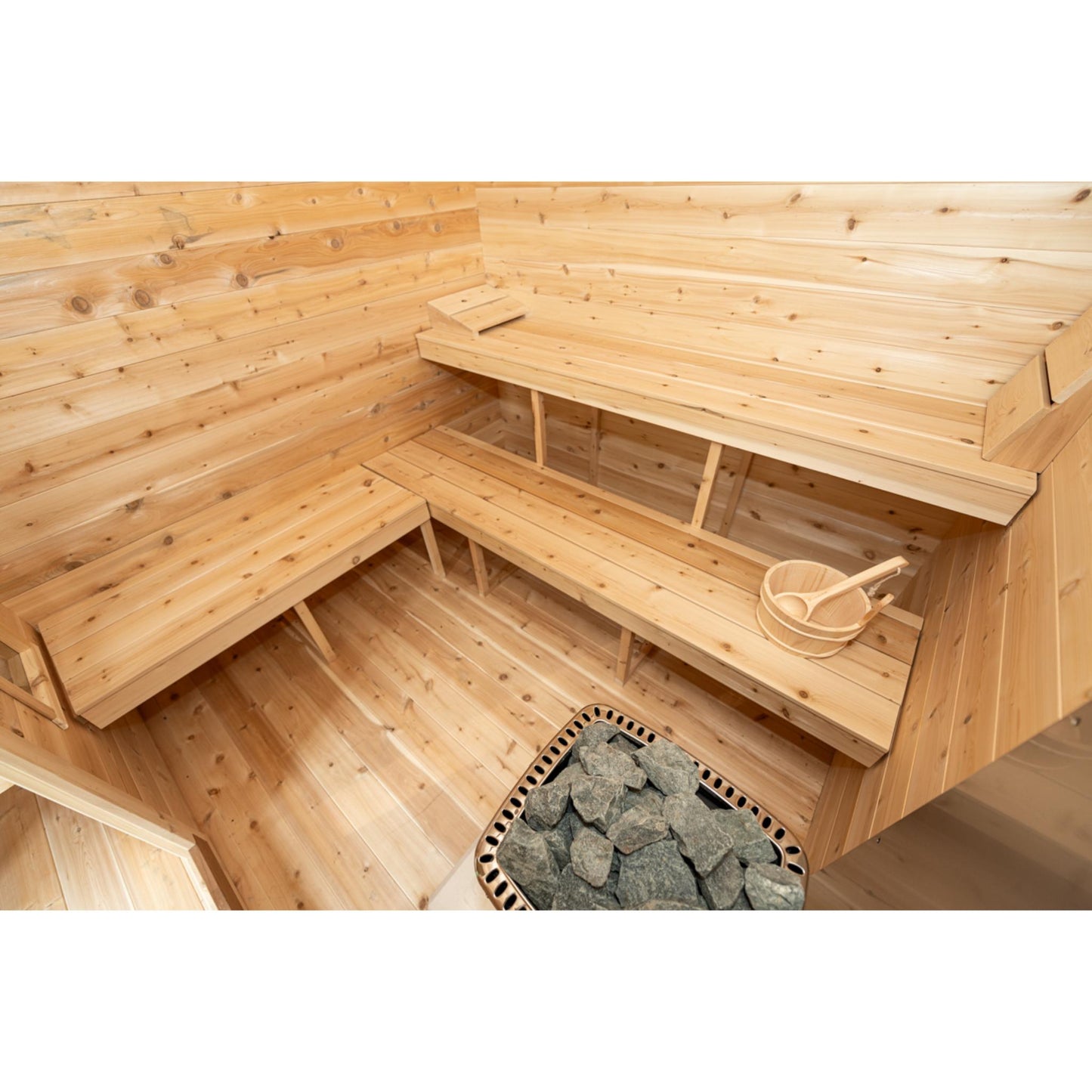 Canadian Timber Georgian Cabin Sauna w/ Change Room - Wood Burning