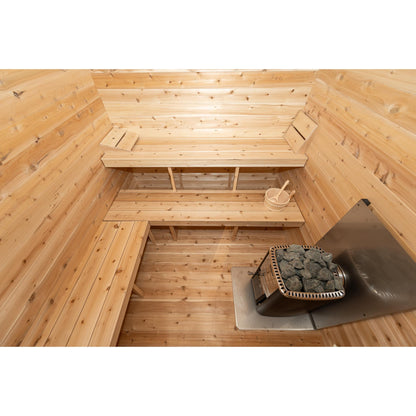 Canadian Timber Georgian Cabin Sauna w/ Change Room - Wood Burning